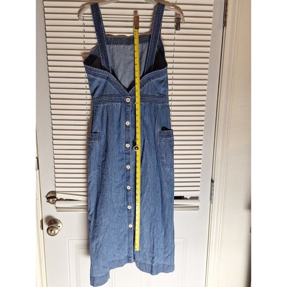 Madewell Size 2 Blue Denim Button Up Dress - Picture 8 of 12